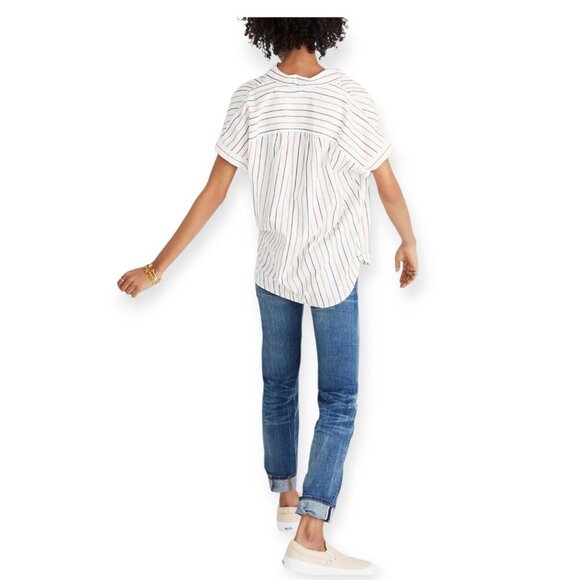 Madewell Central Oversized Sadie Stripe Shirt Small - Picture 3 of 12